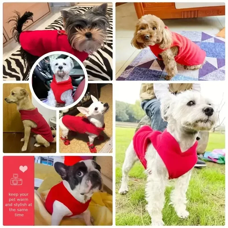 Pet Clothes Winter Warm Pullover Coat Sweater Fleece Vest for Small Dog Puppy