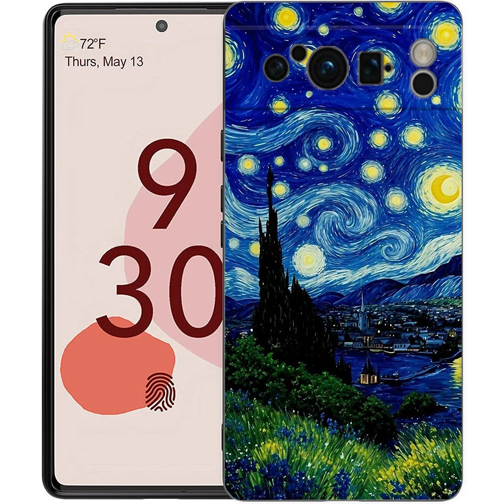 Claude Monet Garden Art Soft TPU Bumper Phone Case - Black Cover