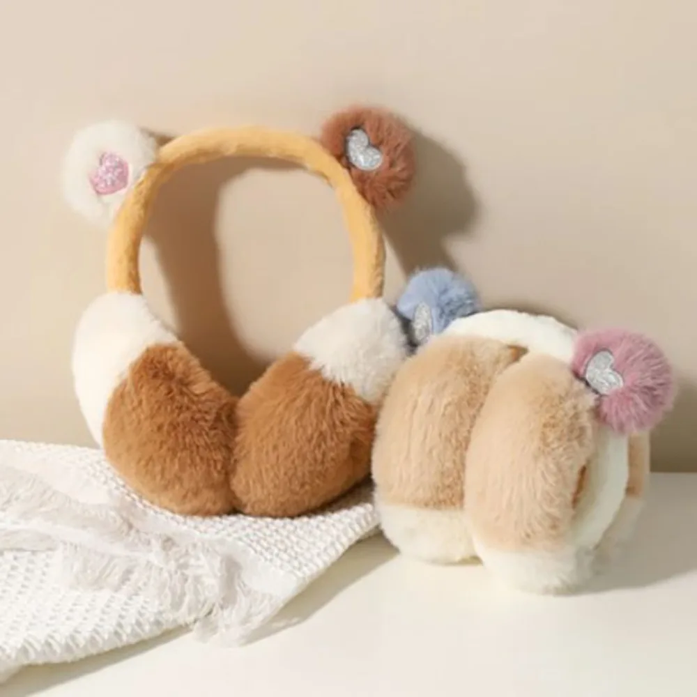 

Soft Plush Earmuffs Winter Warm Ear Warmer Kids Ear-Muffs Cover Outdoor Girl Cold Protection Fur Headphones Earlap for Women Men