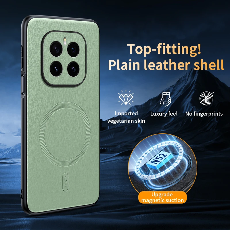 Magnetic Leather Shield Anti-Fingerprint Non-Slip Cover, High Quality PC+TPU