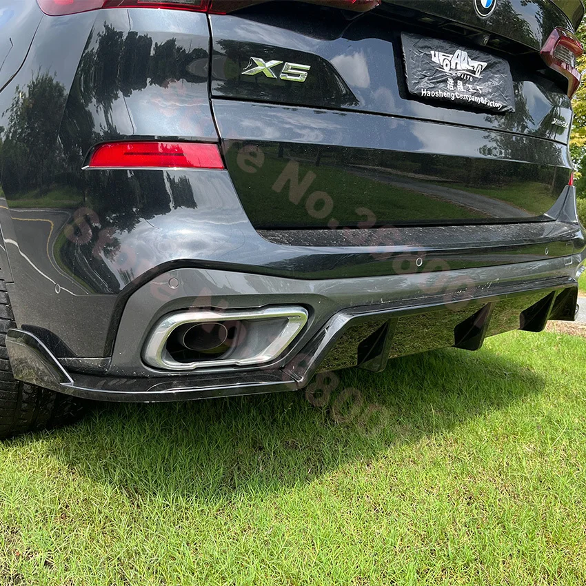 BMW X5 G05 차량용 리어 범퍼 립 디퓨저 리어 사이드 스플리터 스포일러 고품질 ABS 유광 블랙 바디 키트 3개 2018년형