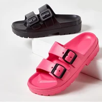 Shevalues Women's Platform Sandals 2025 Summer New Outdoor Anti-slip Beach Slippers With Double Buckle Women Fashion EVA Slides 1