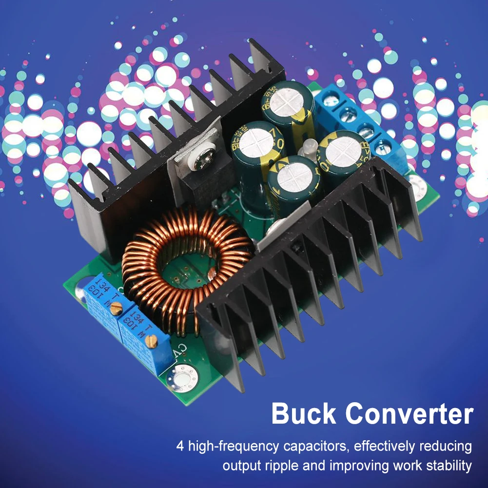 DC-DC 스텝 다운 벅 컨버터 LED 드라이버, 조절식 전원 공급 장치 모듈, Arduino용 단락 보호, 최대 12A,  300W-Freehip.co.kr