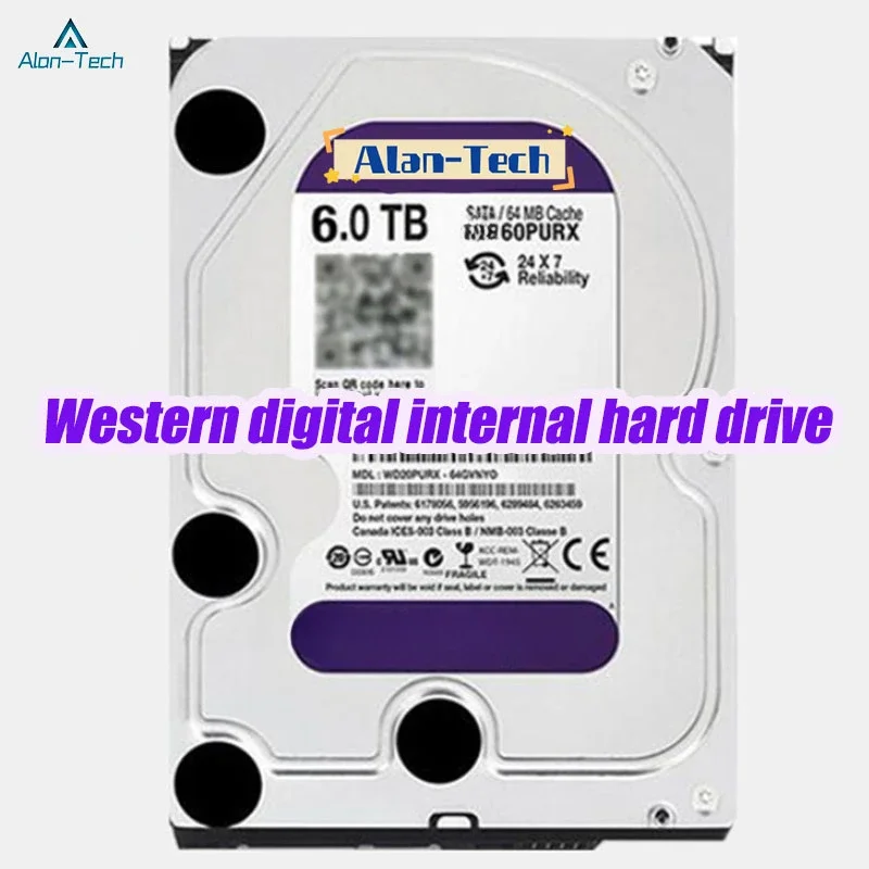 

W-D Purple 4TB Surveillance Internal Hard Drive Disk 3.5" 64M Cache SATA III 6Gb/s 1TB 2TB 3TB HDD HD Harddisk for CCTV DVR NVR