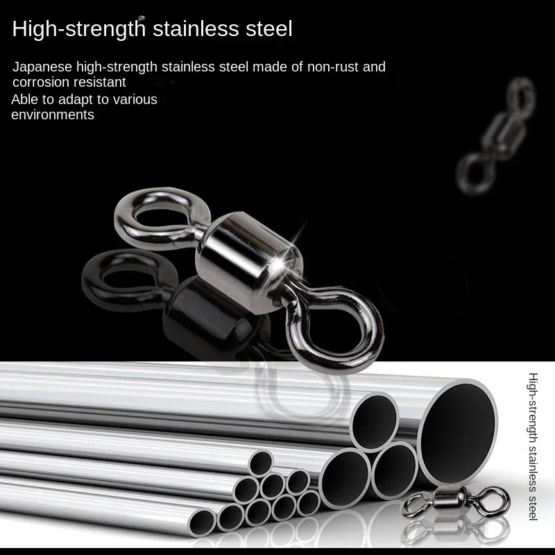 Japan NT 8-shaped Ring Connector Stainless Steel High-strength High-speed 8-shaped Swivel Ring Fishing Accessories fishing swivels fishing ring connector