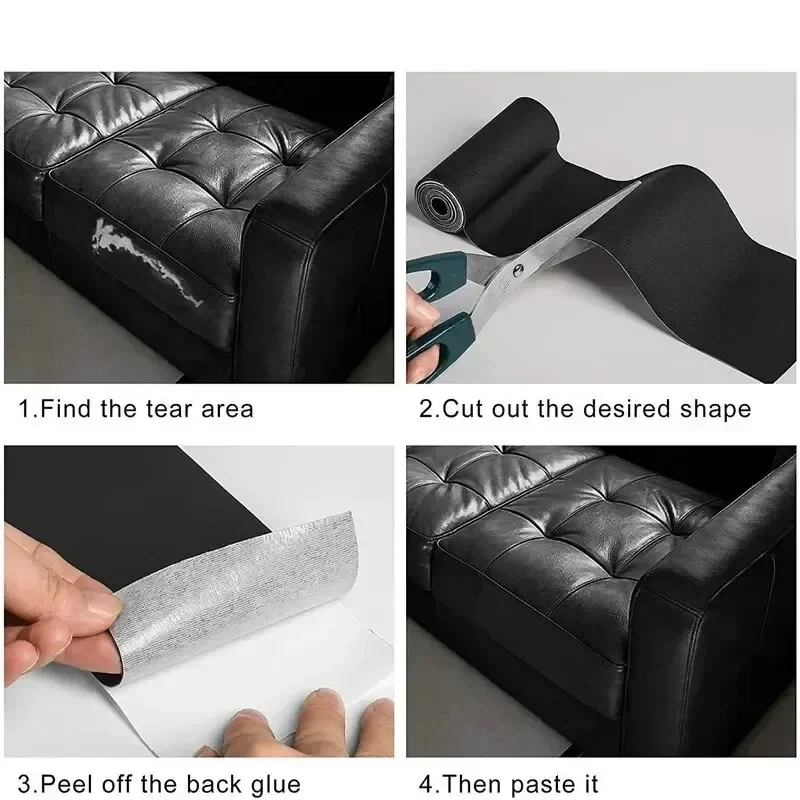 Leather Repair Patch Thickened Self-adhesive PU Large Size Sofa Seat Hole Artificial Synthetic Car Label Decoration