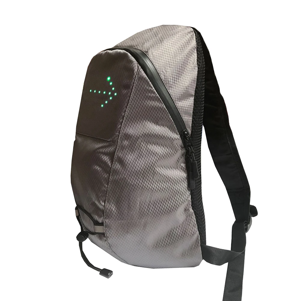 Mochila de poliéster para bicicleta de 15L, luz LED de