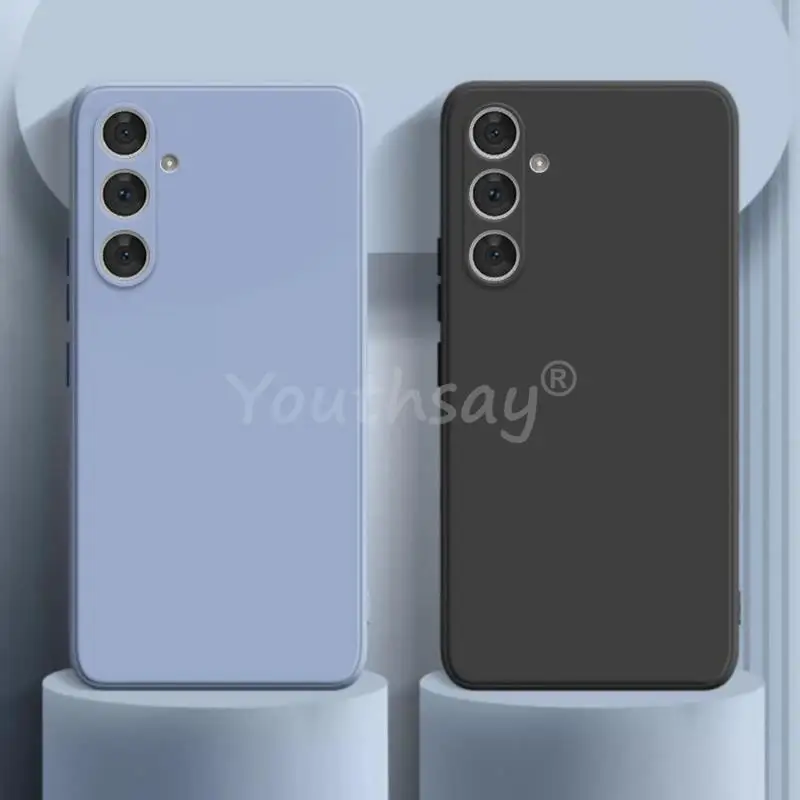 

For Samsung Galaxy A25 Case Liquid Silicone Samsung A25 Cover Plain Rubber TPU Protector Phone Case Galaxy A25 A15 A05 Cover