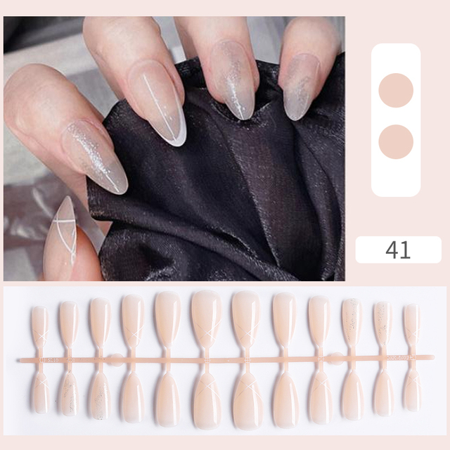 False Nail Tips Solid Color Matte Super Long Coffin False Nail Ballet Press on Nails Tips for Artificial Fingernails