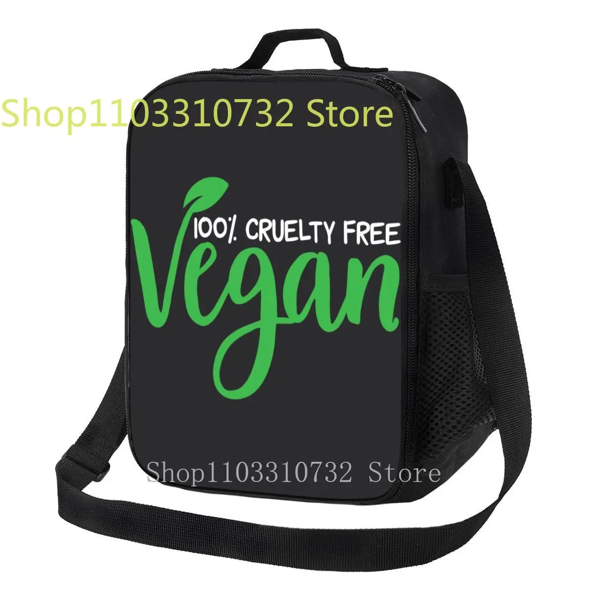 

Vegan Nutrition Thermal Insulated Lunch Bag Women Veganism Animal Rights Portable Lunch Tote Work School Travel Bento Food Box