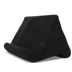 Cozy Multi - Angle Reading Pillow Stand - Soft Hands - Free Tablet and Phone Holder for Bed, Sofa, and Travel (Black)