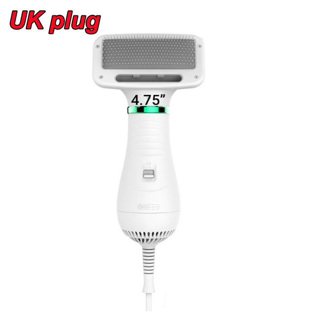 in 1 Pet Grooming Hair Dryer Blower with Slicker Slicker Brush Adjustable Temperature Low Noise for Cat Dog Pet Grooming Tool