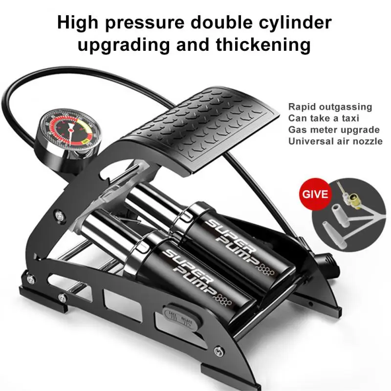 TrAdE Shop Traesio - Pompa A Pedale Da 5lt Gonfiatore A Soffietto Con Ugelli Tubo Flessibile 255x18x9cm 016969 87203829 - Foto 7