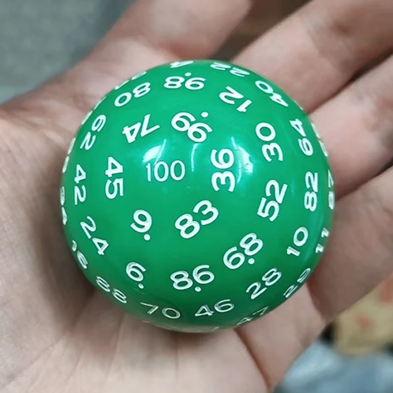 Educational 100 Sided Acrylic Dices D100 Dice For Tabletop Toys Role Playing Board Game Accessories Math Learning Resources - 4