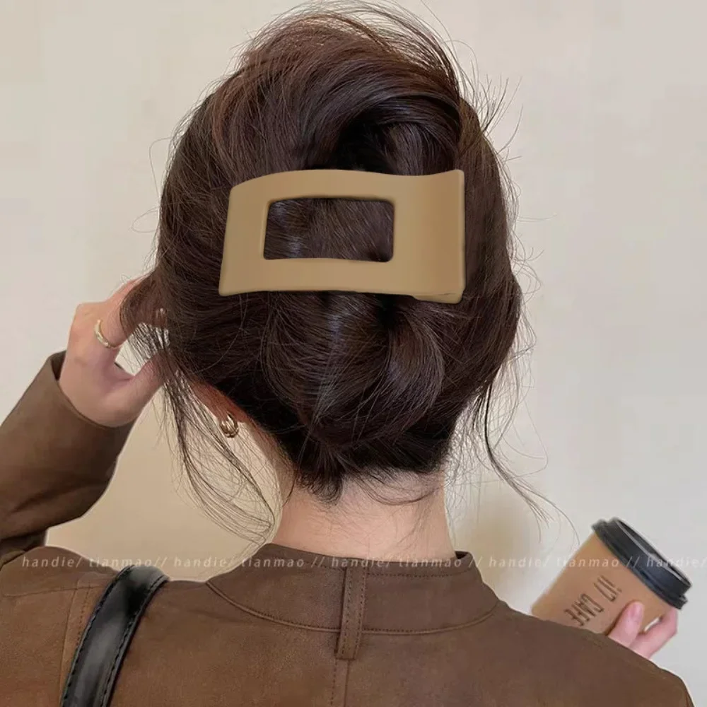 Große, matte, rechteckige, französische, flache Haarspangen mit Leopardenmuster für Frauen und Mädchen, Entenschnabel-Klauengriff, Styling-Zubehör für dickes, dünnes Haar – Detail 3