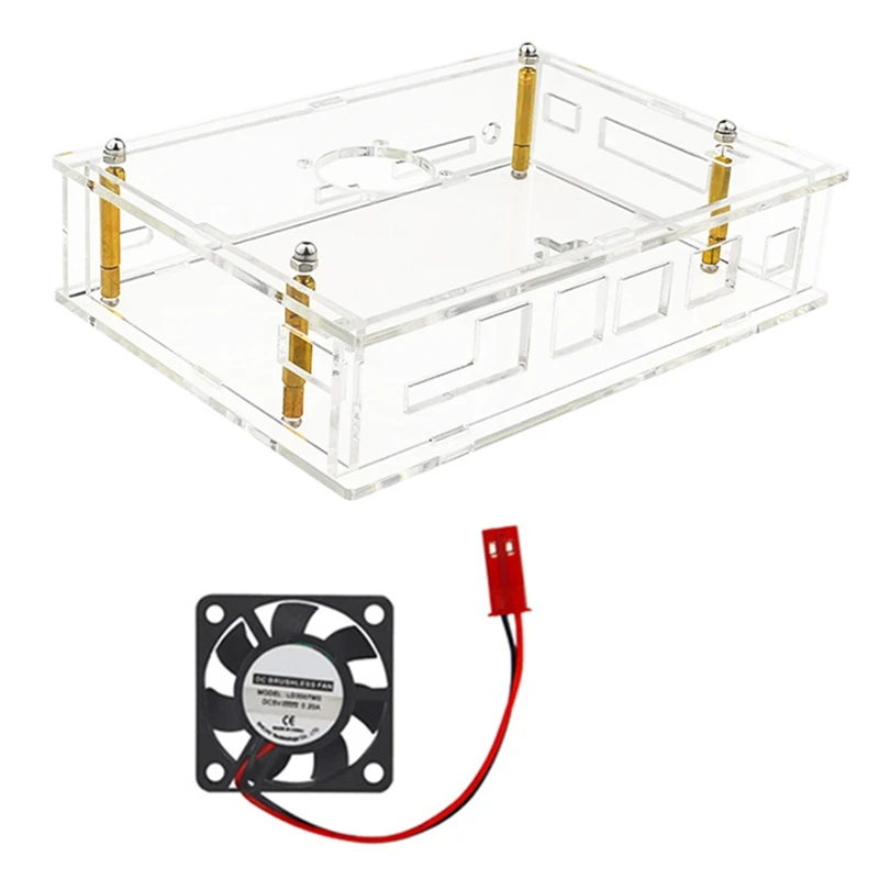Acrylic Case Transparent Shell Protective For Banana Pi BPI-F3 Development Board With Fan For Banana Pi F3 BPI-F3