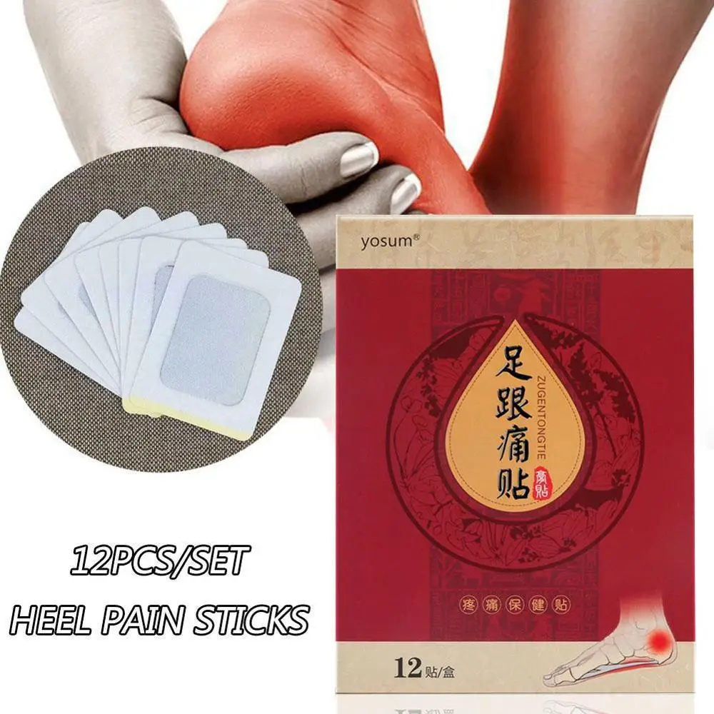 

12Pcs/Box Heel Spur Pain Relief Patch Treatment Care Pain Herbal Heel Spur Rapid Foot Plaster Patch Relief Foot Care Tools