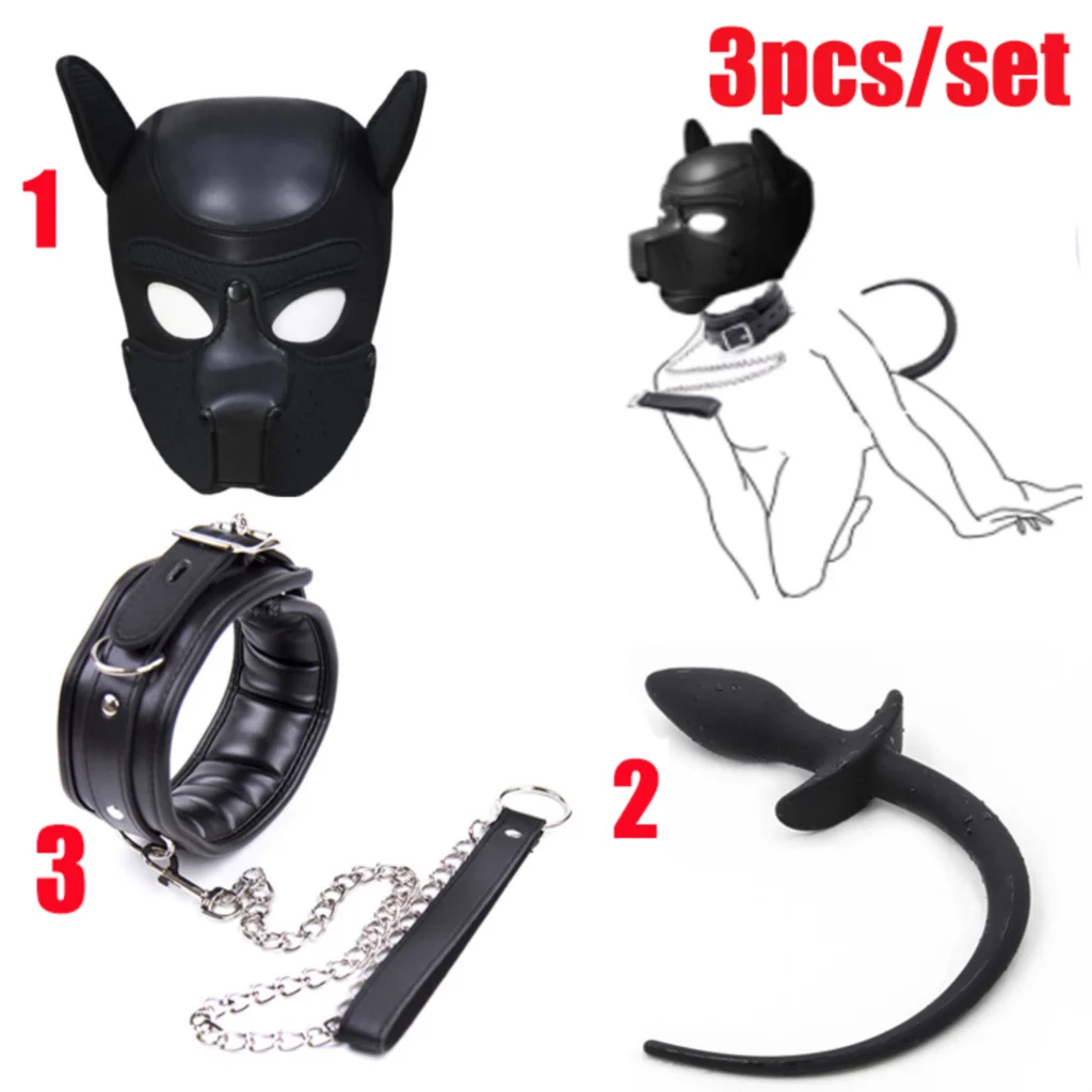 Kit bdsm donna con manette maschera erotica e accessori gioco_voghion.com