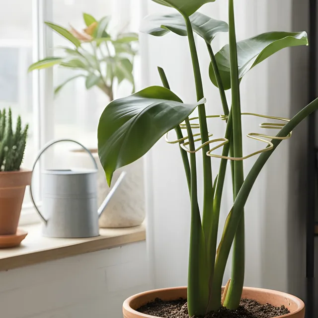 ที่ค้ำต้นไม้โลหะปรับได้ 5/1 ชิ้น สำหรับพยุงกิ่งไม้เลื้อย ต้นมอนสเตอร่า  แบบหนีบ  สำหรับปลูกในบ้านและสวน 2