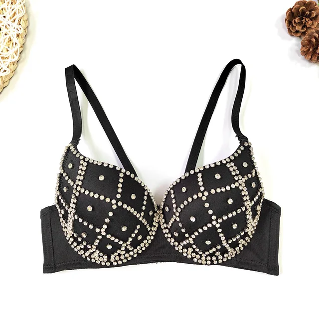 Nightclub Sexy Sequins Women Underwea Bra Stud Rhinestone Studded Rivet  Lingerie Rock Nightclub DJ Bra Steampunk Corset Bustier - AliExpress