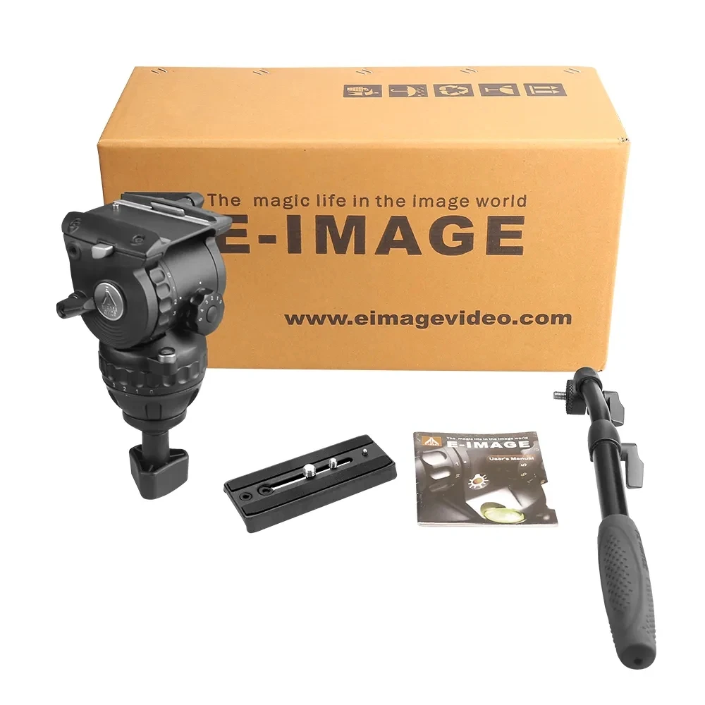 E-IMAGE GH06 6kg 페이로드 75mm 볼 비디오 플루이드 헤드 캠코더용