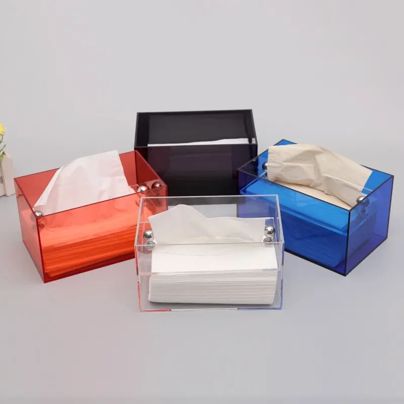 

Acrylic Tissue Box, Household Living Room Paper Drawer, Minimalist Drawer