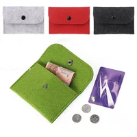 Unisex Felt Coin Purse Bag Women Girls Mini Zipper Coin Wallet Case Casual Square Money Change Card Key Holder Pouch 1