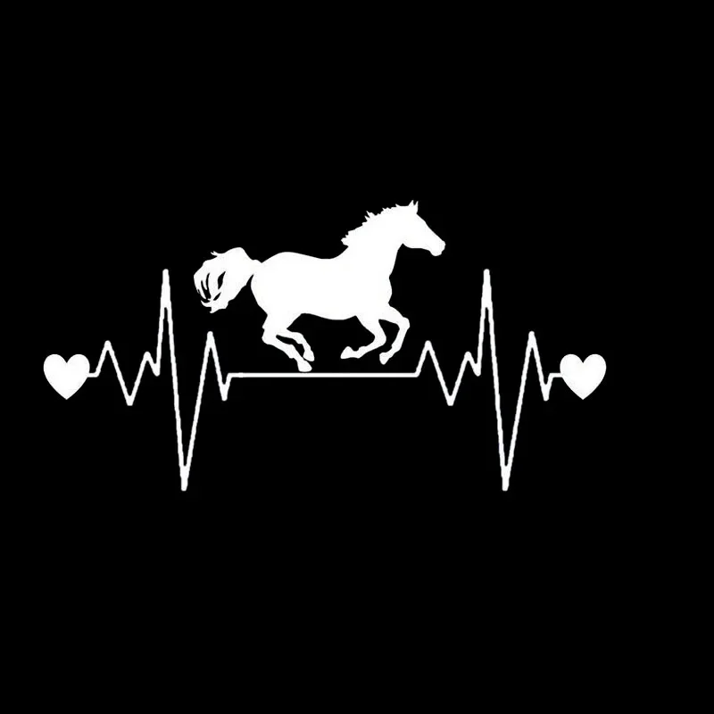 

Автомобильная наклейка с изображением лошади бега сердцебиения и живого рисунка стильные Животные наклейки для автомобиля черный/серебристый 20 см * 9,3 см