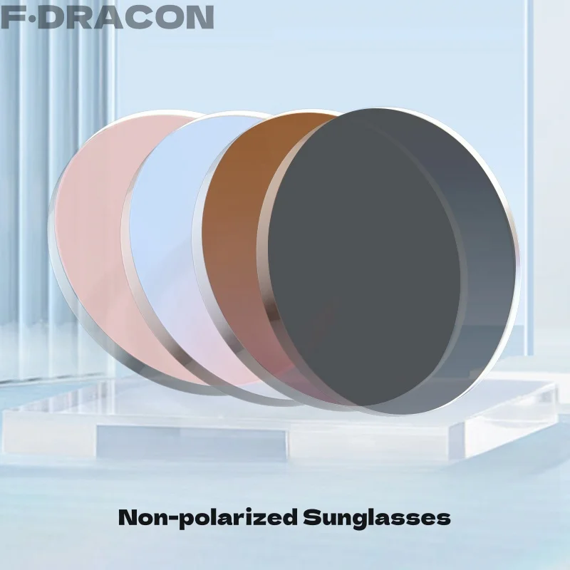 

F·DRACON Non-polarized sunglasses 1.56 1.61 1.67 1.74 Anti-UV Blue light Driving Fishing HD CR-39 Prescription Custom Lenses