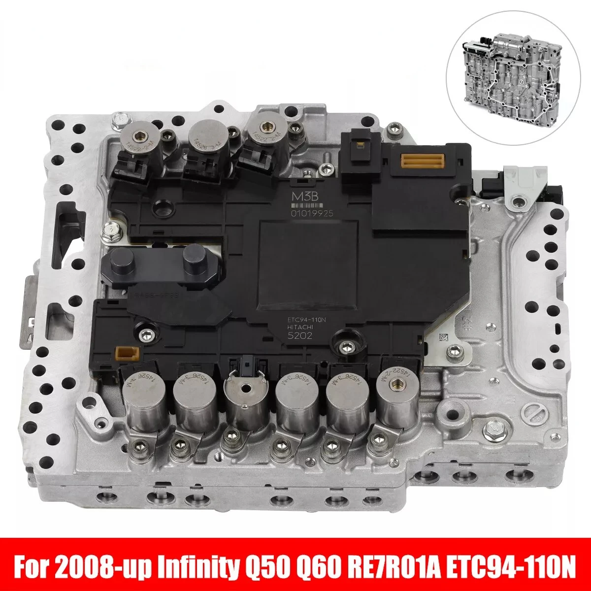 

Соленоиды для корпуса клапана трансмиссии RE7R01A с соленоидами TCM ETC94-110N M3B для 2008-up Infinity Q50 Q60 G37 EX37 FX50