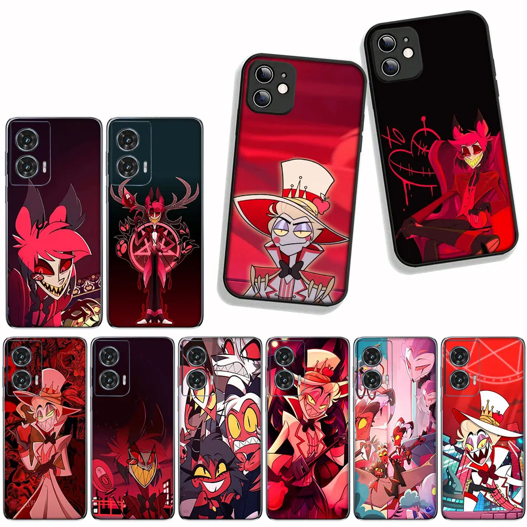 Enhanced Product Title: H-Hotels Themed Protective Case Featuring Hazbins Characters