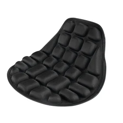 SEAMETAL Comfortable Black Foam Motorcycle Seat Cushion - Soft, Breathable Cover for Bikes (Black)