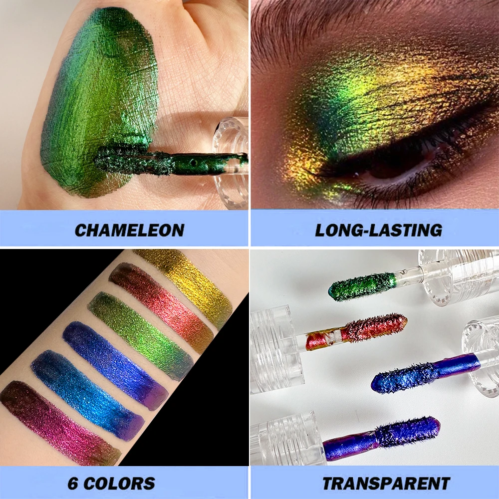 Chrome Shifting Pigments Chameleon Liquid Eyeshadow Shiny Long Lasting Multichrome High Eyeshadow Liquid Eye Makeup Art Cosmetic 4