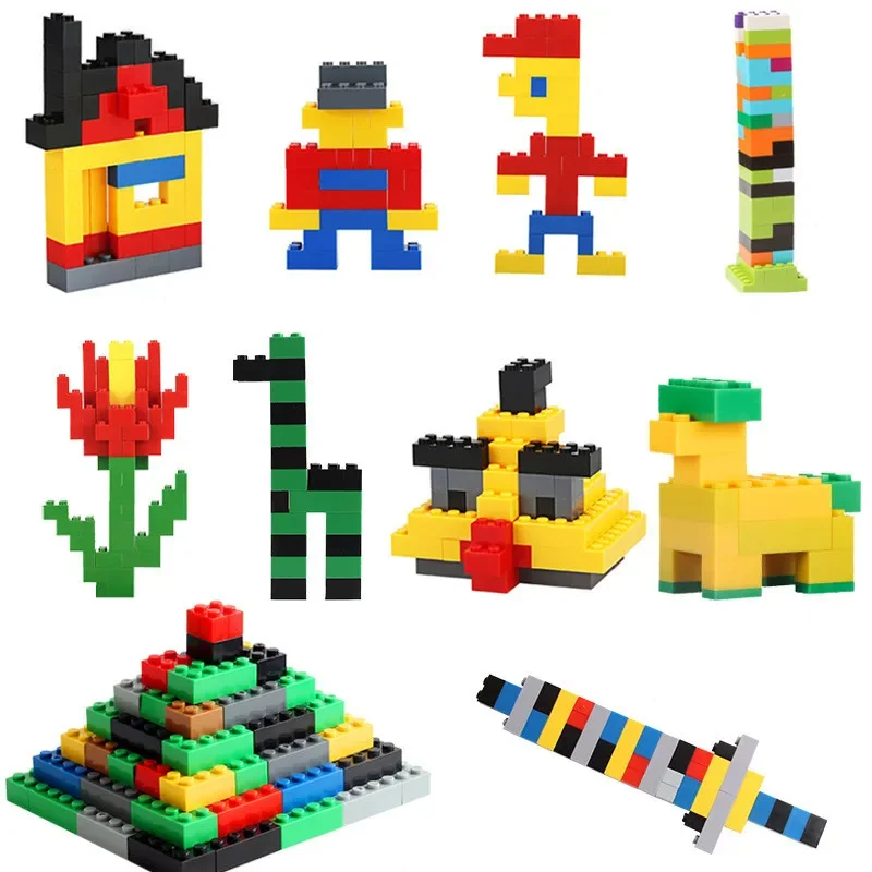Random DIY Creative Building Blocks Bulk Set Urban Classic Building Blocks Assembled Birthday Gift Children's Educational Toys - 2
