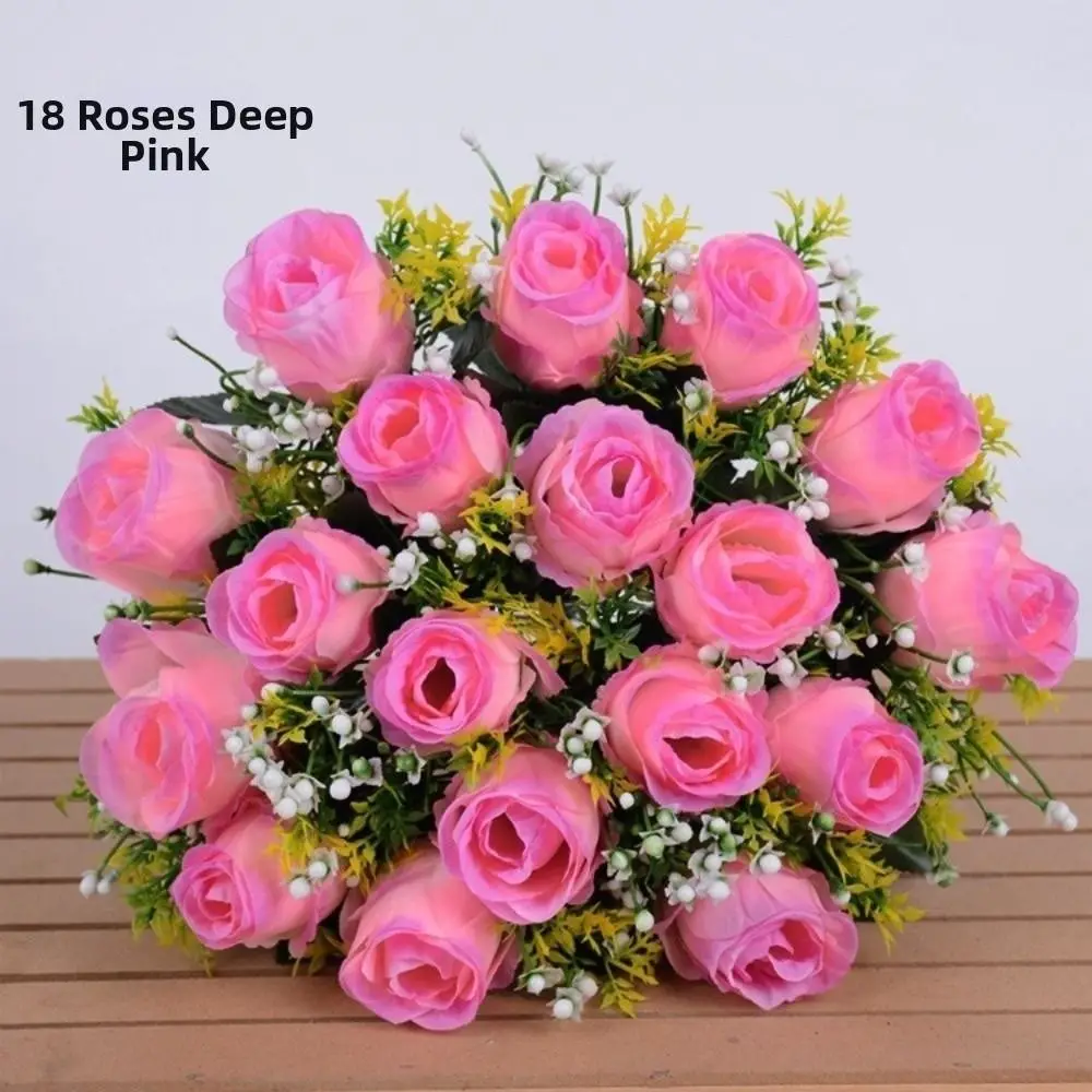 18 Köpfe Echte Fröhliche Mini-Blumen in 10 Farben – Valentinstagsblumen für Fotografie, Geschenk, Rosen und Heimdekoration – Detail 14