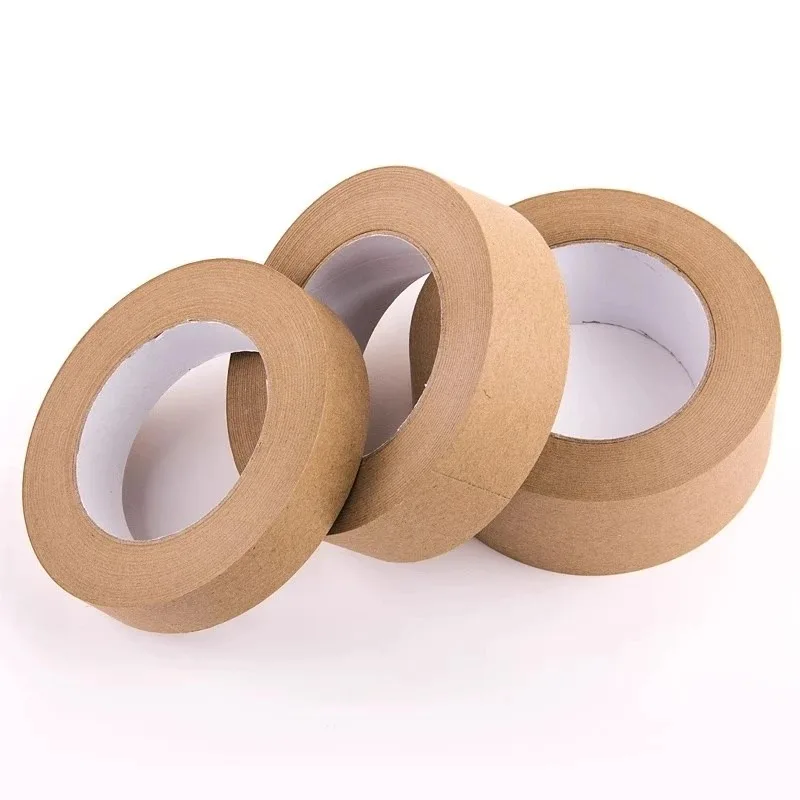 Adhesive Tape 50M Waterproof Kraft Paper Tape Water Glue Hand-Tear Self Adhesive Watercolor Chinese Painting Art