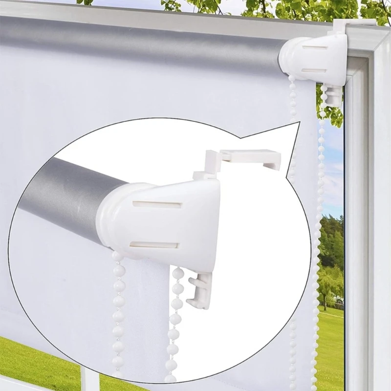 Roller Blind Fittings Kits 9pcs 17mm Bracket Chain Set Window Curtain Shades Shutters Control Decor Spare Part 87HA curtain accessories