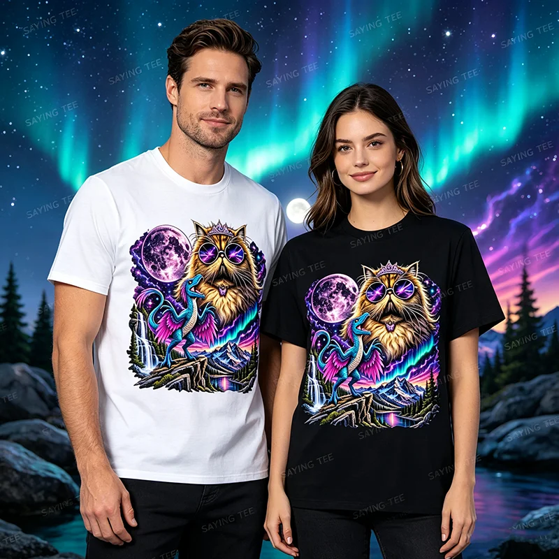 Das ist eine Skandalöse Sache Lustiges Prinzessinnen-Katzen-Dinosaurier-Donut-Meme-T-Shirt Y2k Katzenliebhaber Neuheitsgeschenk Niedliches Kätzchen-Grafik-Bekleidungs-T-Shirt