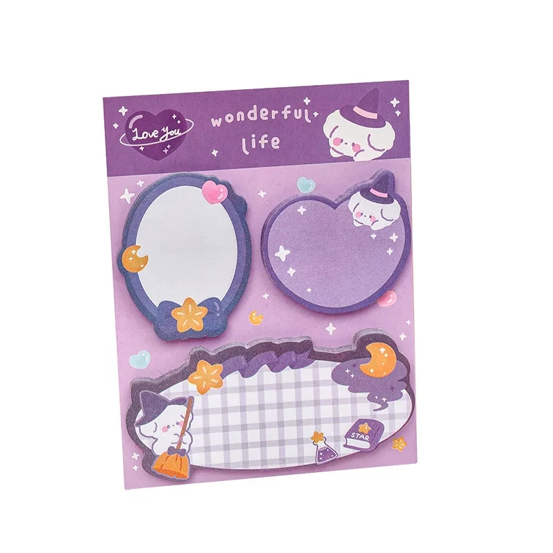 Sticky Notes 1-4 pcs Cartoon Adhesive Cute Animals Notes Notepad Memo Pad Stationery Sticker