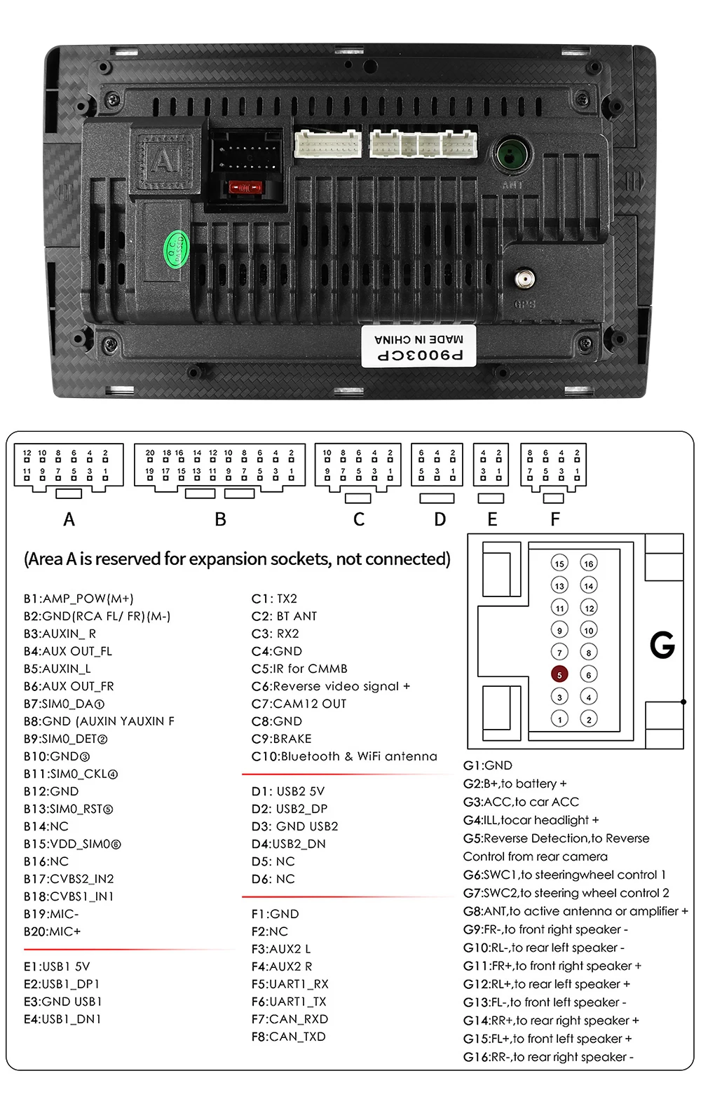 1DIN Android 14 Autoradio für Fiat Panda 2013–2020 Panda Van 2007 Multimedia GPS DSP Autoradio Carplay Intelligenter Bildschirm-Player – Detail 32