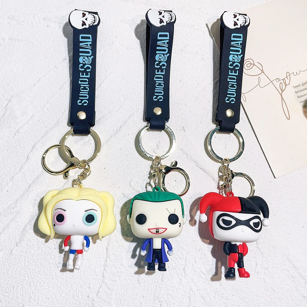 Suicide Squad The Joker & Harley Quinn Keychain Silicone