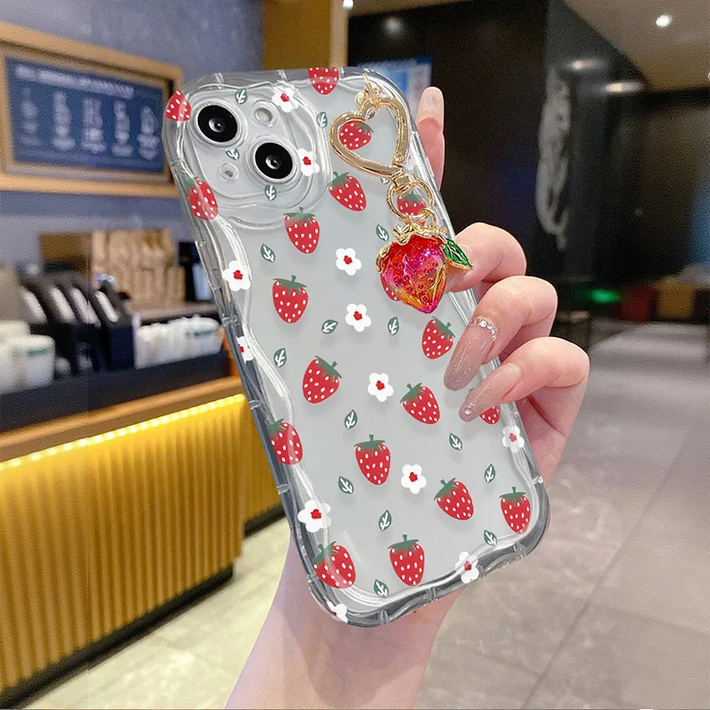 Strawberry Flower Pendant Phone Case Cover