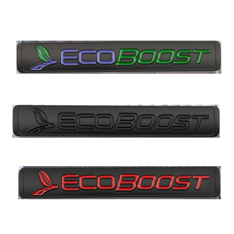 3D Metal Ecoboost Logo Car Fender Emblem Trunk Badge Per Ford Focus Mondeo F150 Mustang 2 3 Fiesta Ecoboost Sticker Accessori