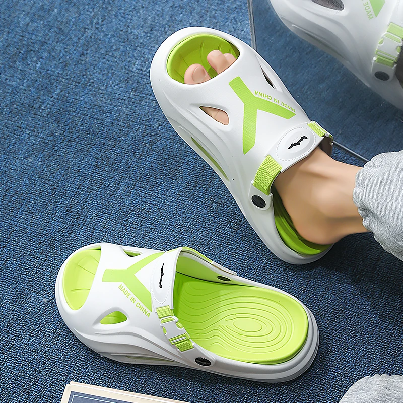 Step on Poop Feeling Slippers Men Outdoor Wear Anti Slip Odor Trend Sports Cool Slippers Thick Soles Outdoor Wear