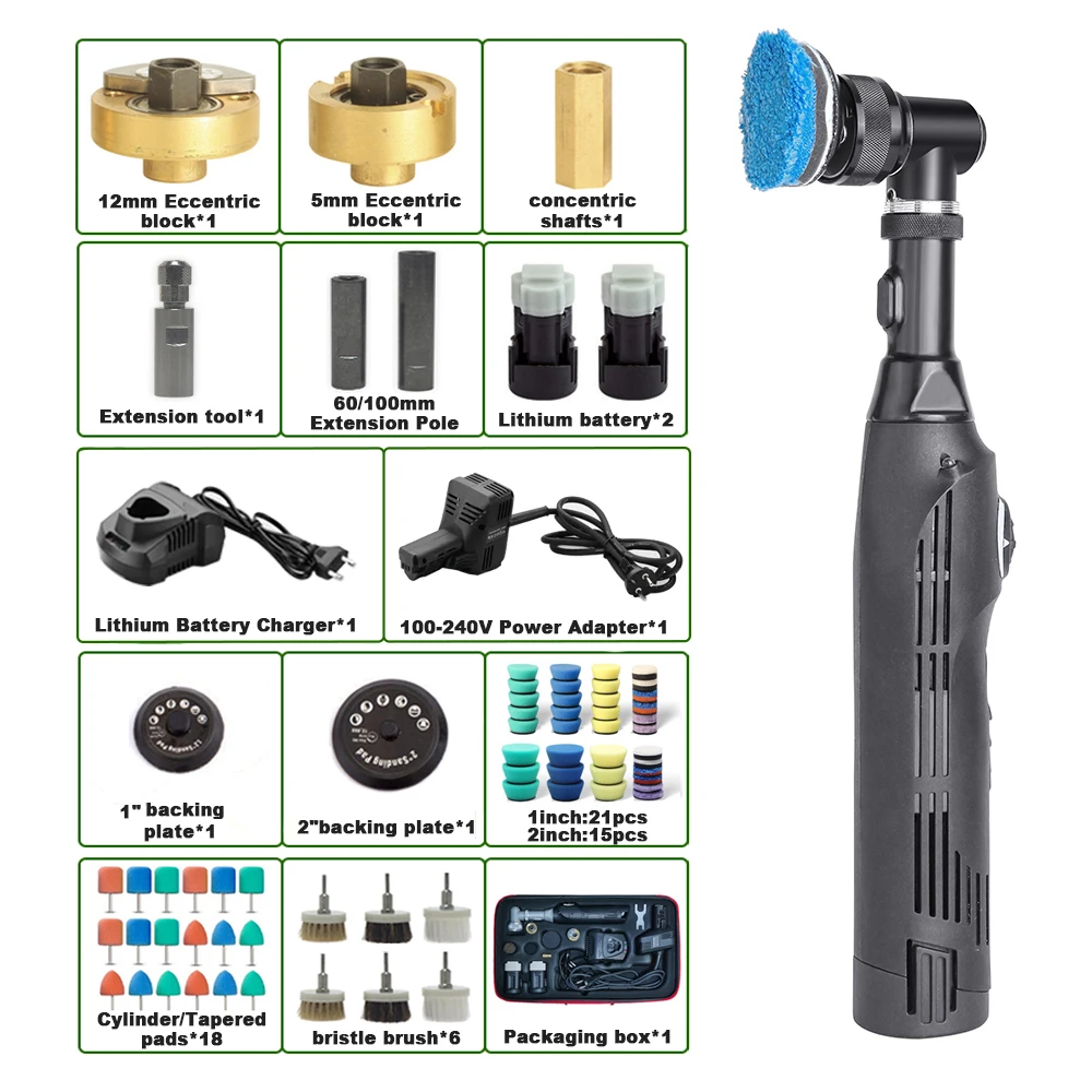Car Polisher Cordless Car Polisher Cordless Cleaning Polisher Cordless Battery Mini For Car Polishing 110V-220V Lacquer Surface Sanding Details Polishing Machine