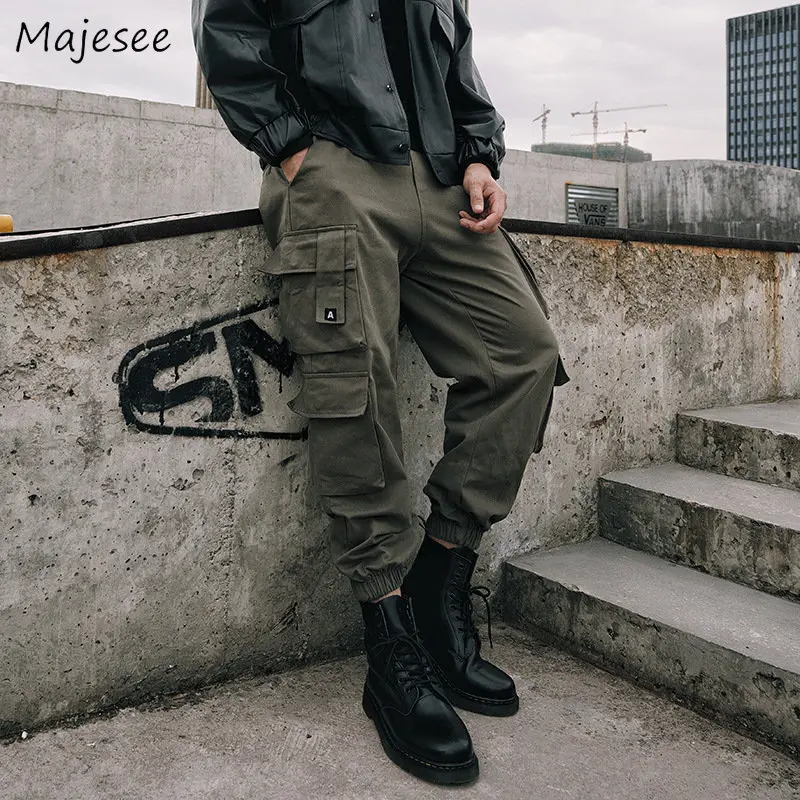 

Cargo Pants Men Multi Pockets Designer Handsome Streetwear American Japanese Military S-5XL Casual Personal Pantalones Chic Cool