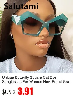 Unique Butterfly Square Cat Eye Sunglasses For Women New Brand Gradient Elegant Big Frame Sun Glasses Female Irregular Shades square sunglasses