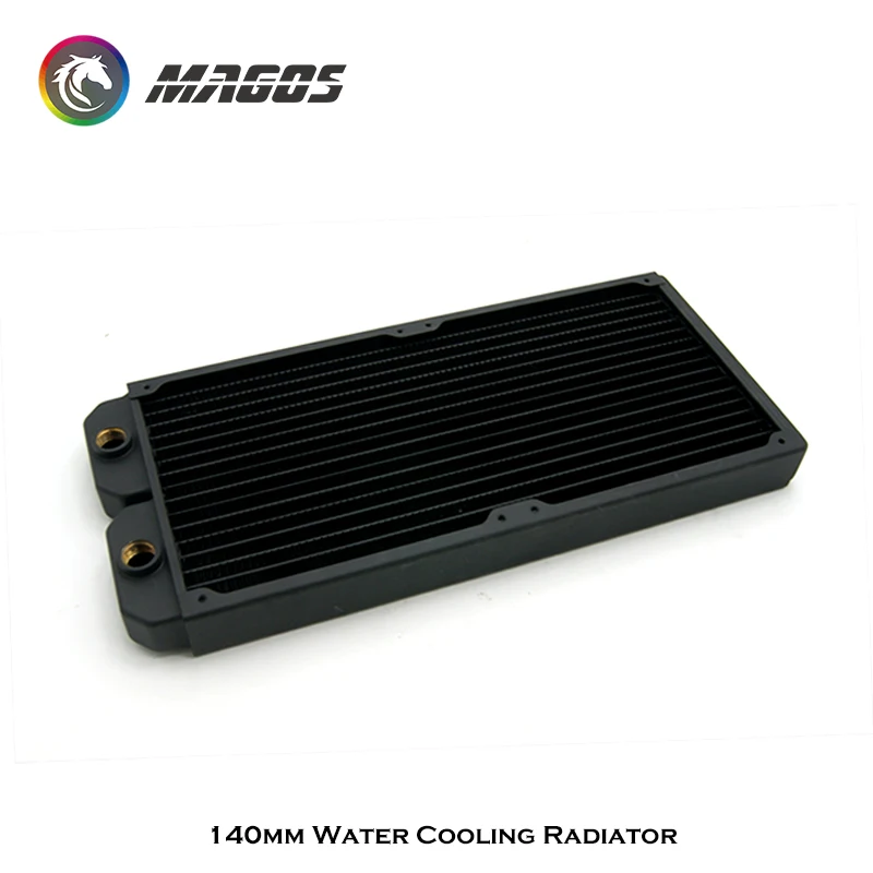 Refrigerador de Água de Cobre 140 mm 280 mm 420 mm Refrigerador de Água Líquido Cpu Gpu Trocador de Calor para 140 mm Ventilador pc - Imagem 4