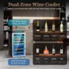 52-bottle Wine Fridge Freestanding Wine Cooler Refrigerator,(Bordeaux 750ml) Dual Zone Compressor 3