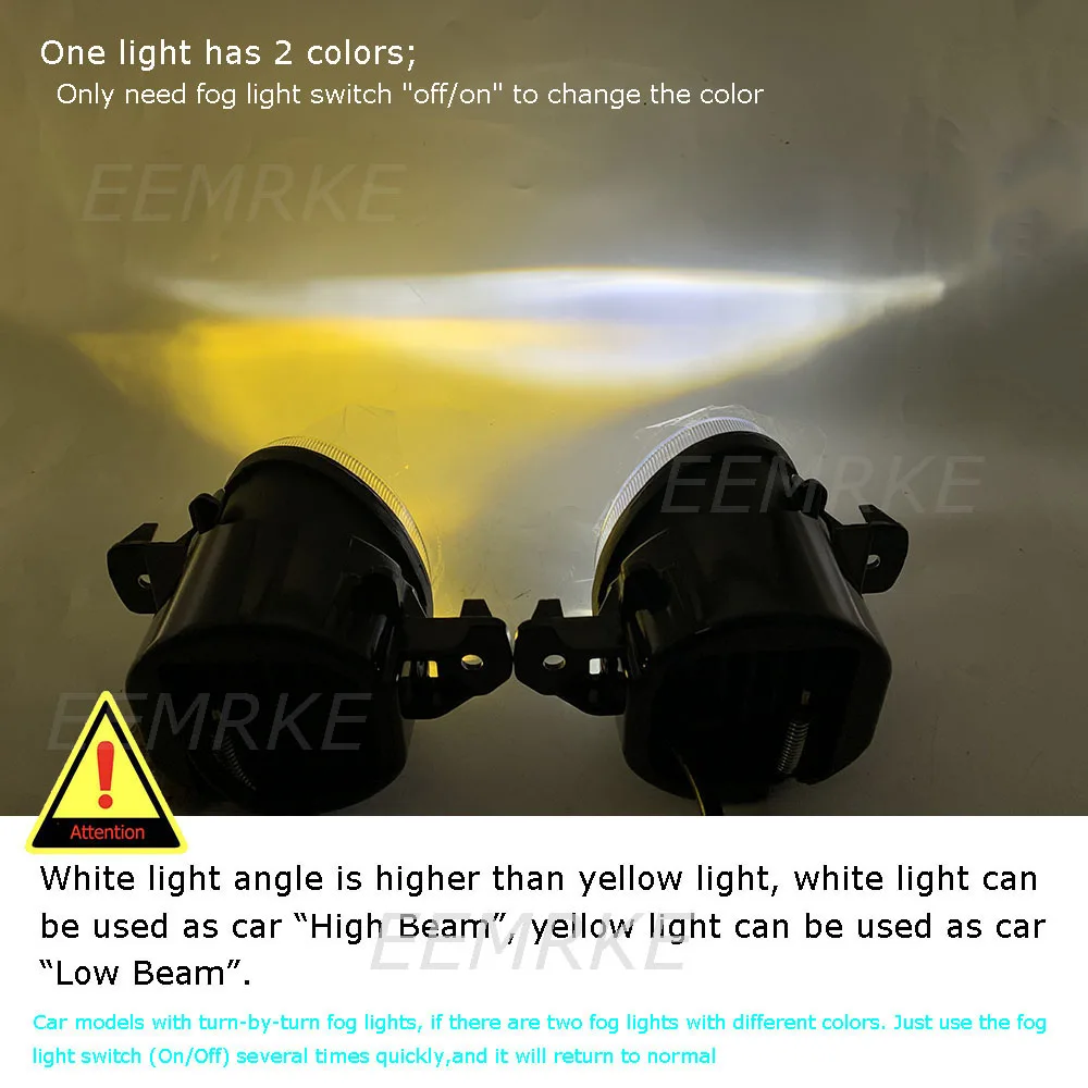 Upgrade 2 X Car LED Fog Lights Front Bumper Lens Daytime Running Lamp DRL PTF 30W For Renault Grand Modus, Modus 2004-2014 detail image 7
